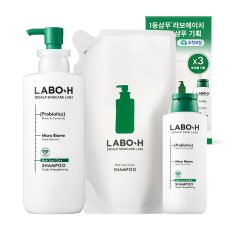 라보에이치 탈모샴푸 약산성 대용량 두피 비건 400ml+400ml리필+180ml