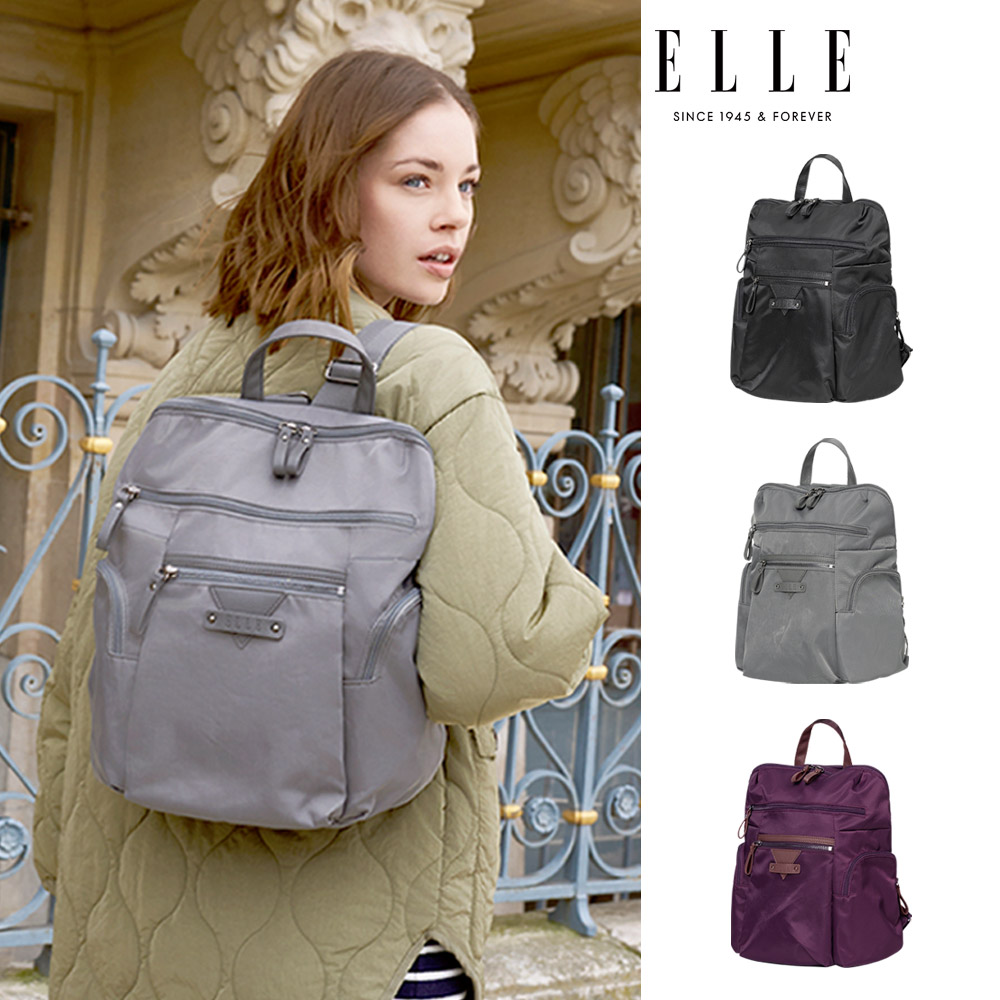 엘르 여성 백팩 미니백팩 나일론 데일리 직장인 경량 가벼운 백 팩
