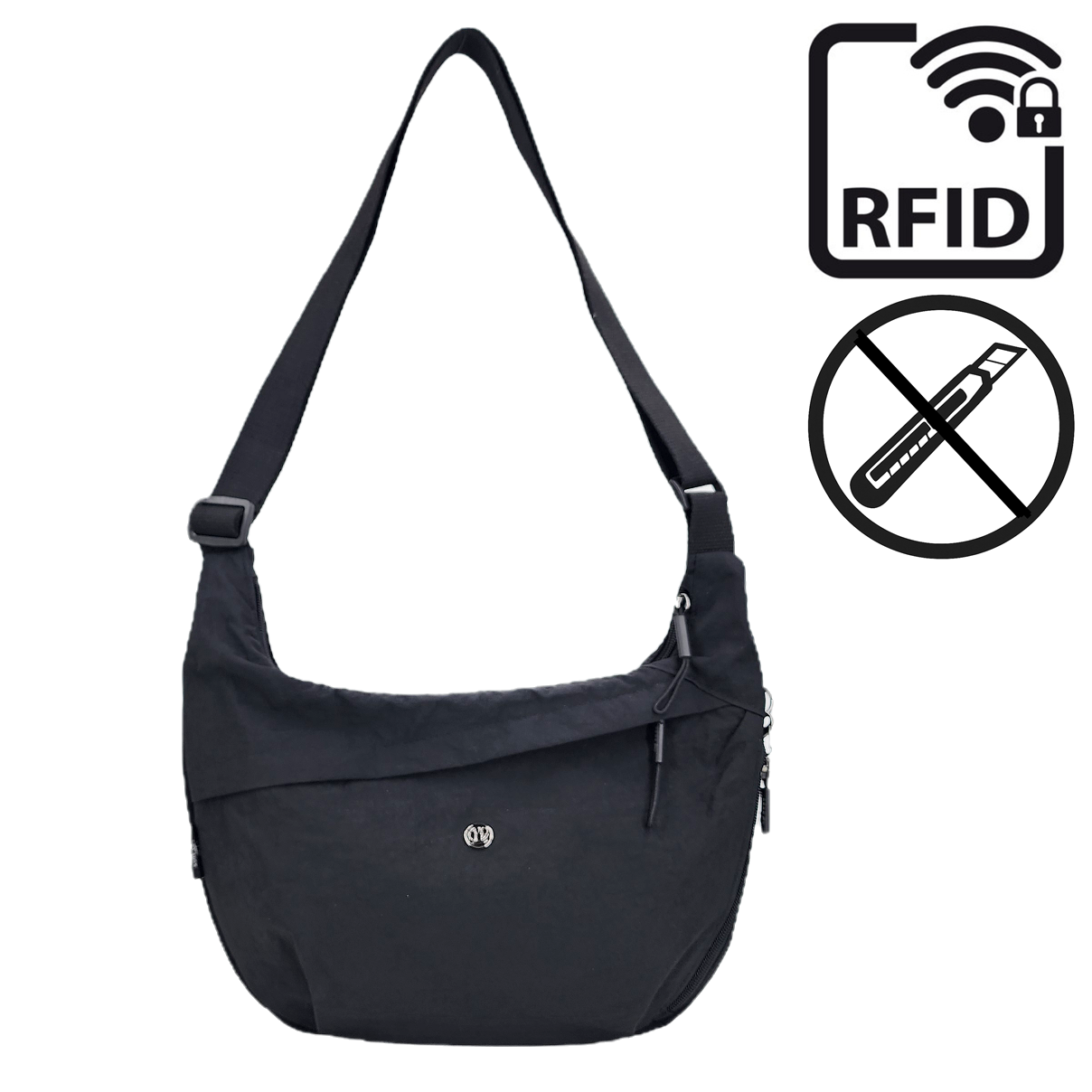 BOBO 유럽 여행용 크로스백 방검 RFID차단 도난방지 슬링백 크로와상가방 B6308