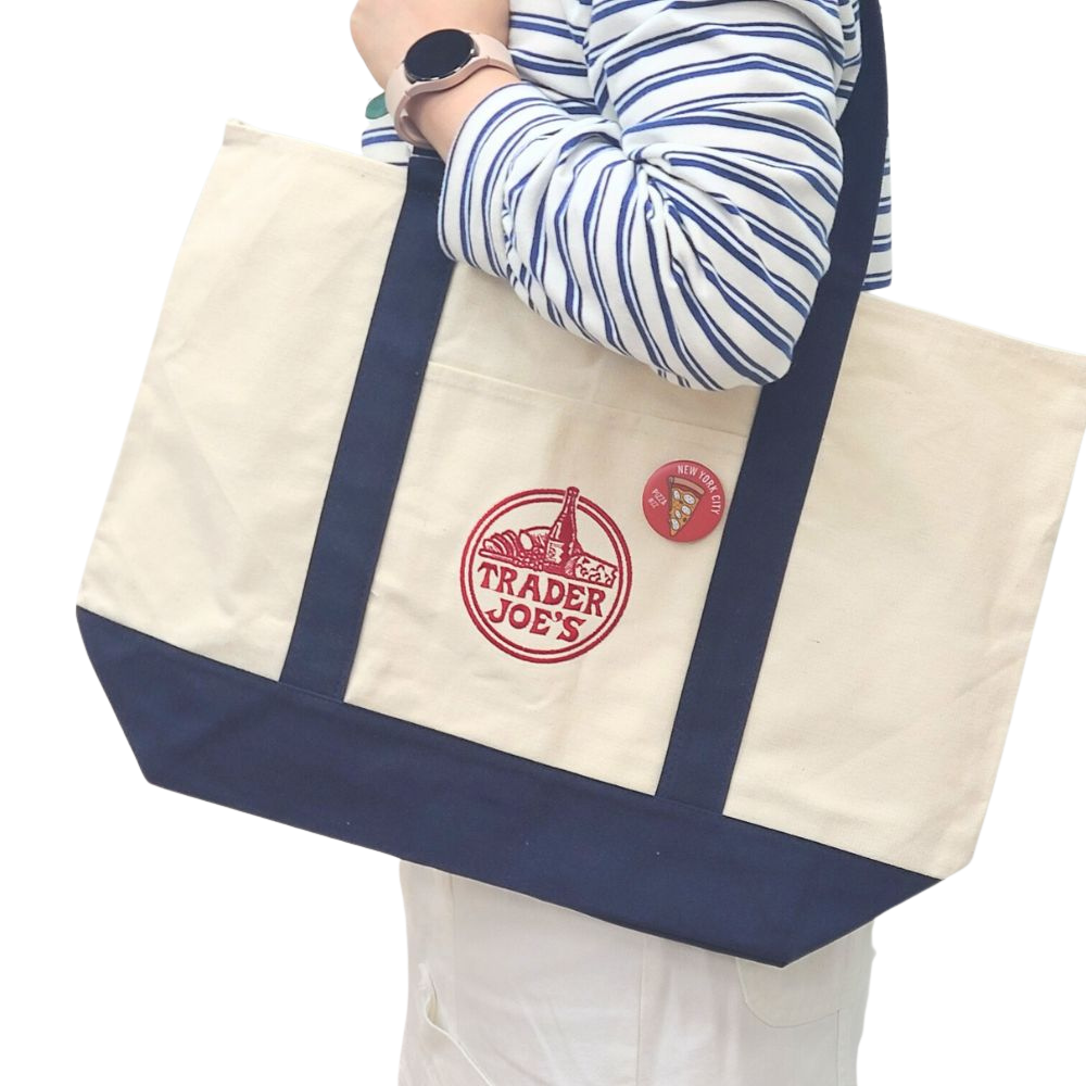 트레이더조 트레이더스조 에코백 캔버스 트레이더조스 트레이더스 가방 토트 네이비 라지 미국