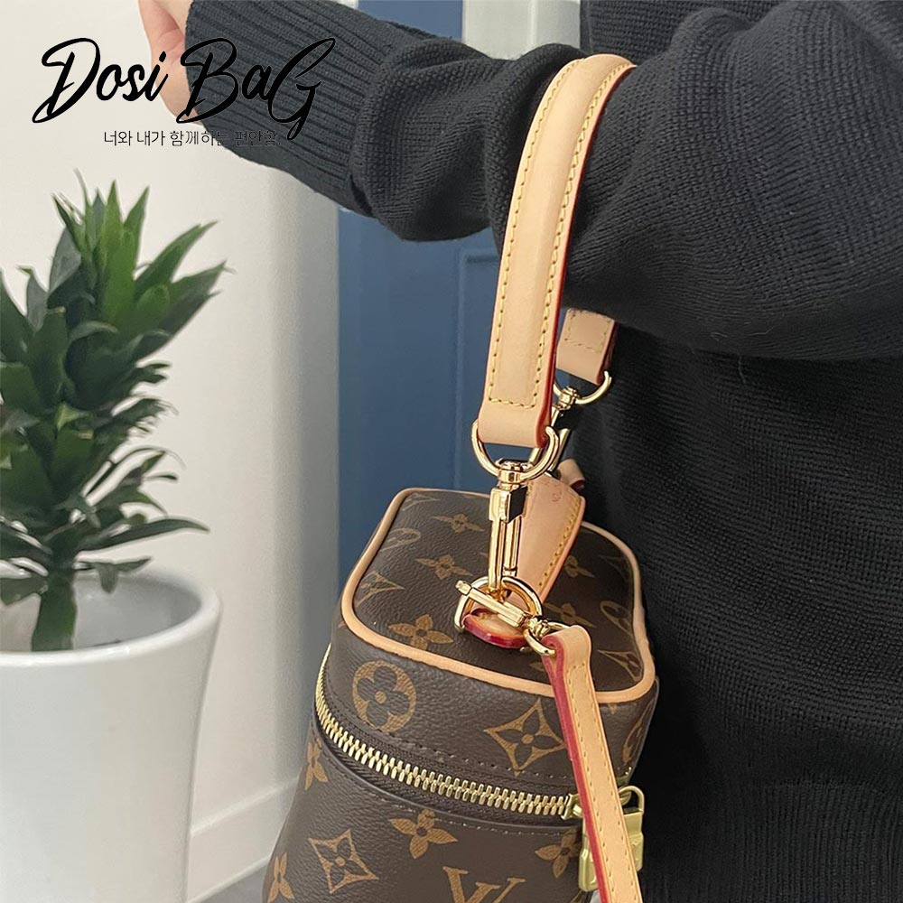 도시백 루이비통 니스나노 미니 호환 리폼 숏핸들 가죽스트랩 가방끈 체인줄