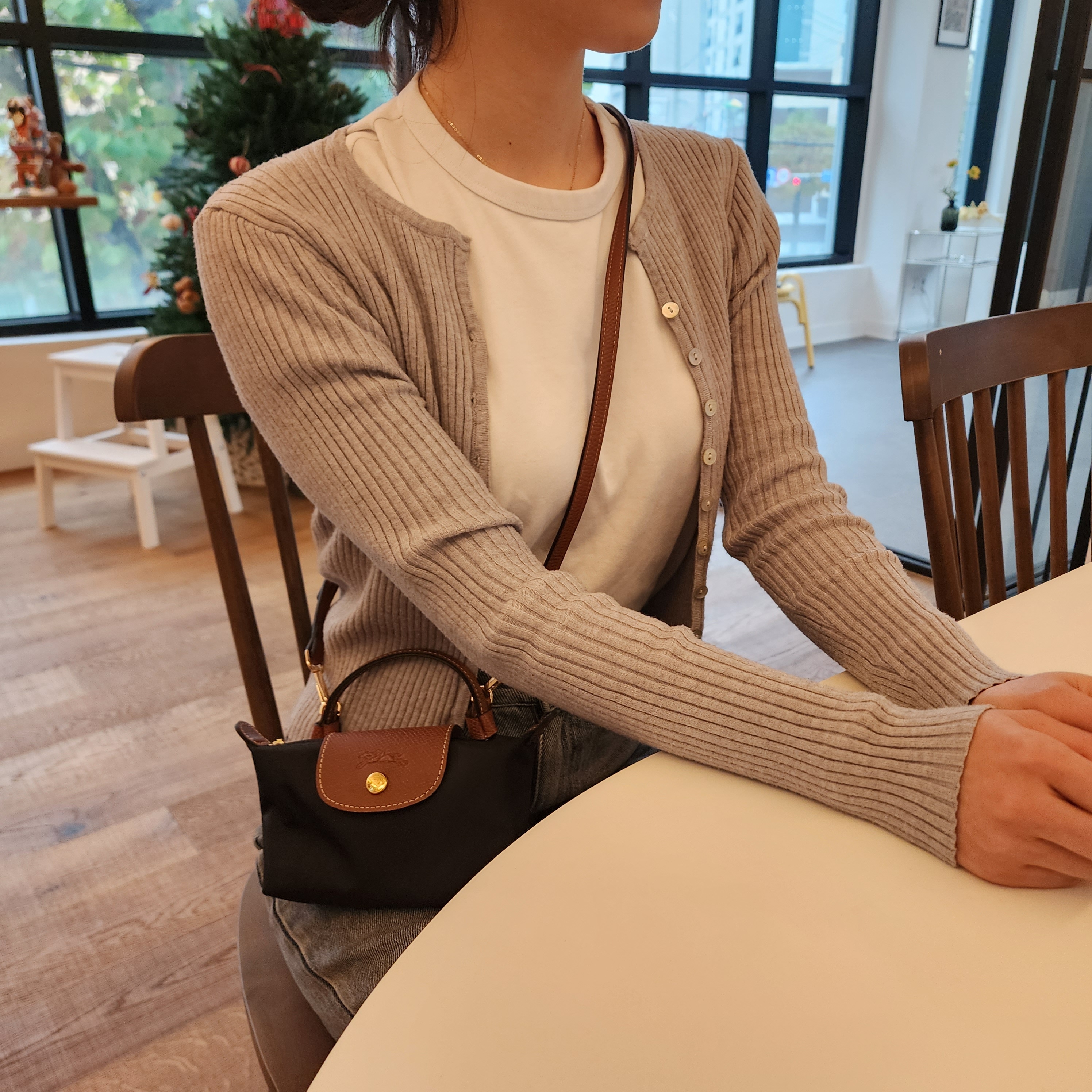 (이너백무료)도시백 롱샴 르 플리아쥬 호환 미니 파우치백 리폼 가방끈 스트랩 크로스끈