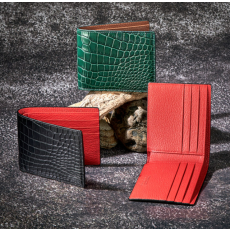 더퀴르 남자 악어가죽 지갑 남성 명품 수제 핸드메이드 반지갑 선물