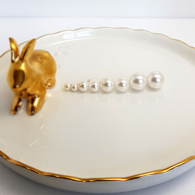 14K 진주귀걸이 스와로브스키 진주