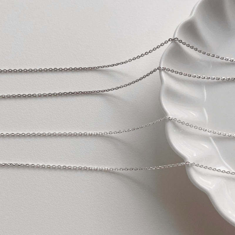 실버 925 은 목걸이 줄 기본 꽈배기 체인 레이어드 뱀줄 볼 남녀공용