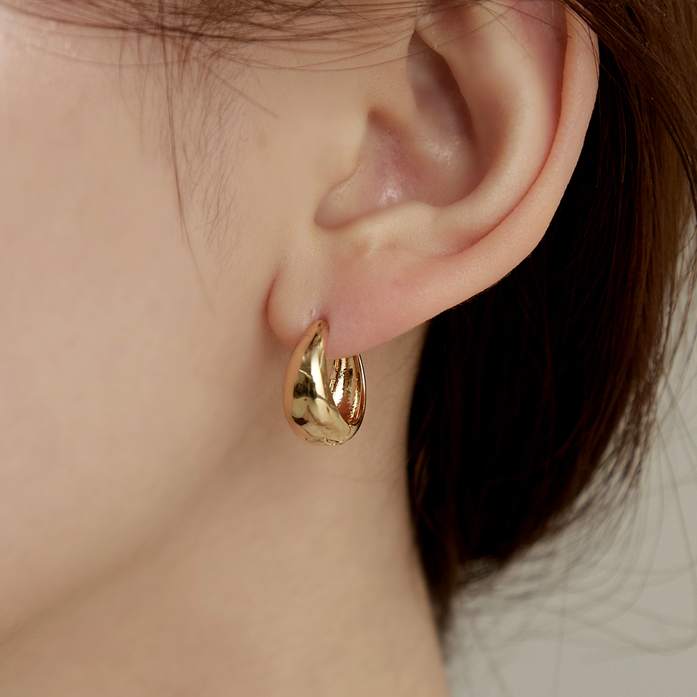 골드앤디어 14K 골드필드 볼드 물방울 원터치귀걸이