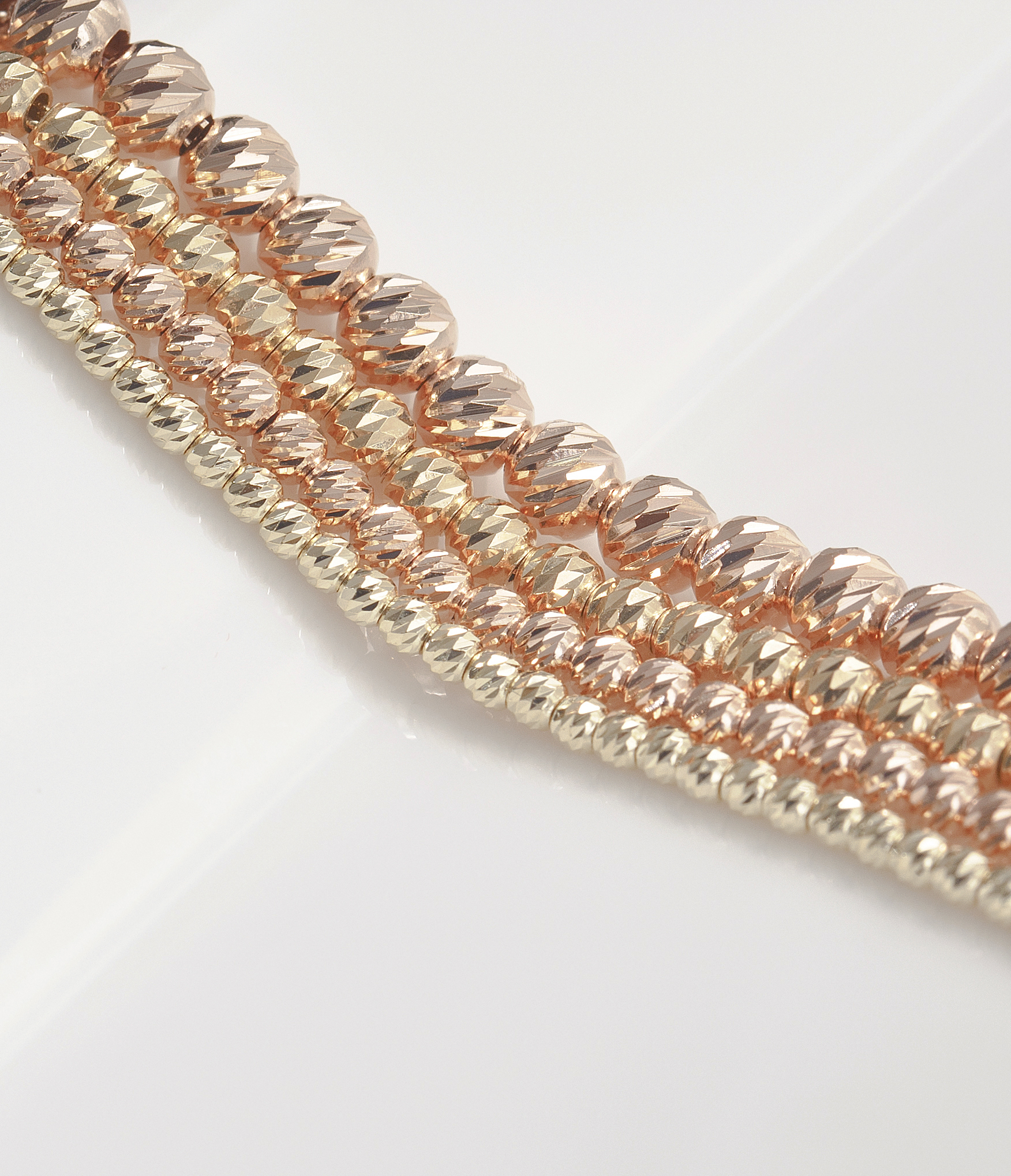 14k 18k 컷팅 볼 체인 팔찌 2mm 2.5mm 3mm 4mm 금팔찌