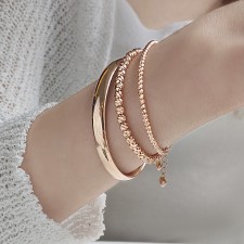 14k 18k 컷팅 볼 체인 팔찌 2mm 2.5mm 3mm 4mm 금팔찌