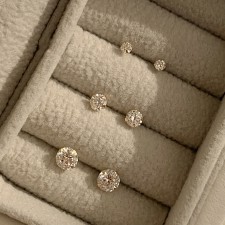 [] 14k 기본 큐빅 귀걸이