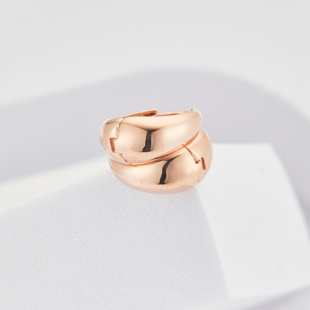 14K 18K 물방울 볼드 심플 원터치 골드 링 귀걸이