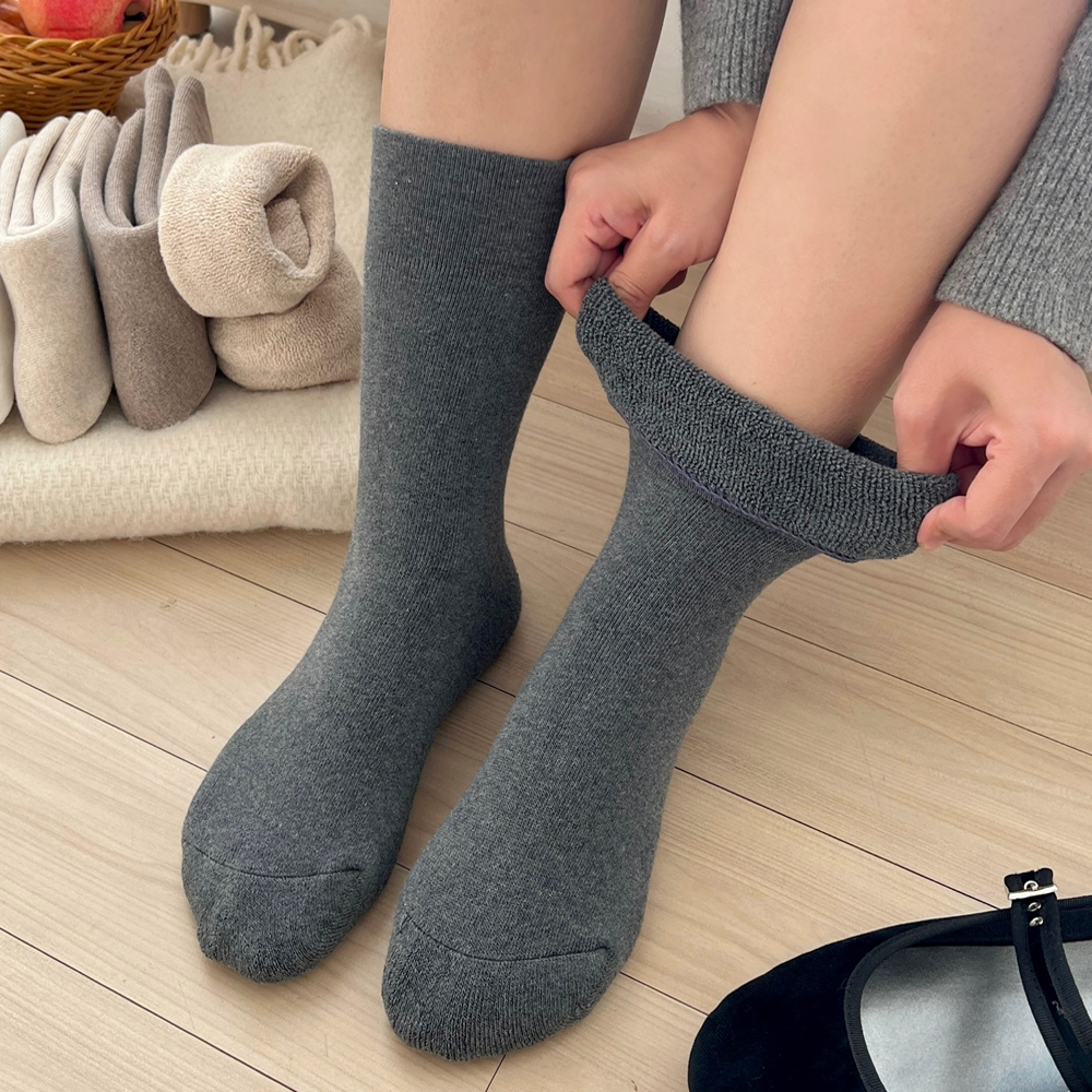 국산 두꺼운 무압박 기모양말 따뜻한 통파일 임산부 조리원 방한 쿠션 산모 수면 겨울양말