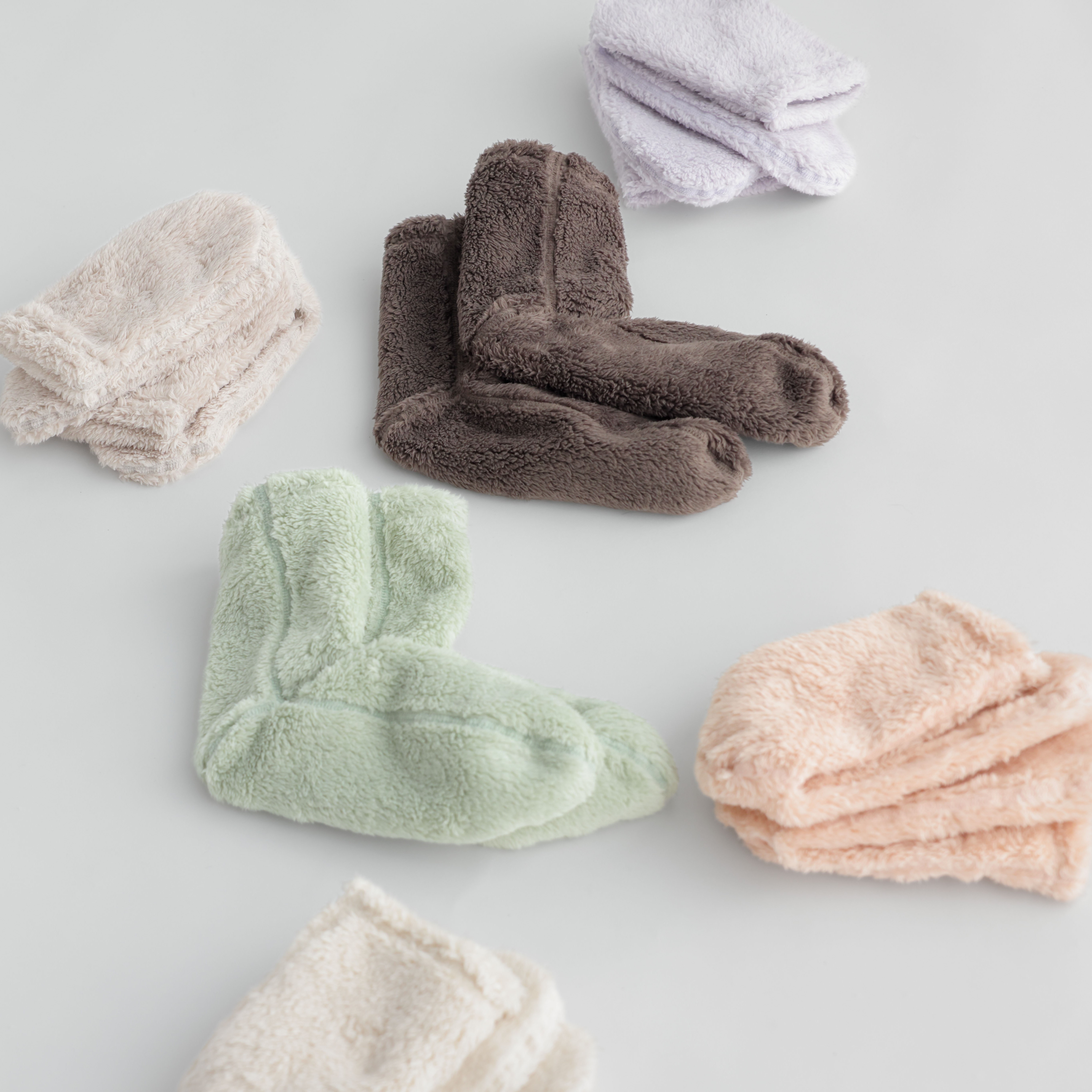 [무인양품] 남녀 굿피트 직각 보아 플리스 룸 삭스