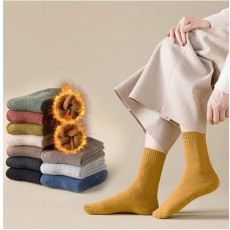 여성 겨울 도톰한 양말 수족냉증 따뜻한 두꺼운 보온 수면양말 무지 패션양말