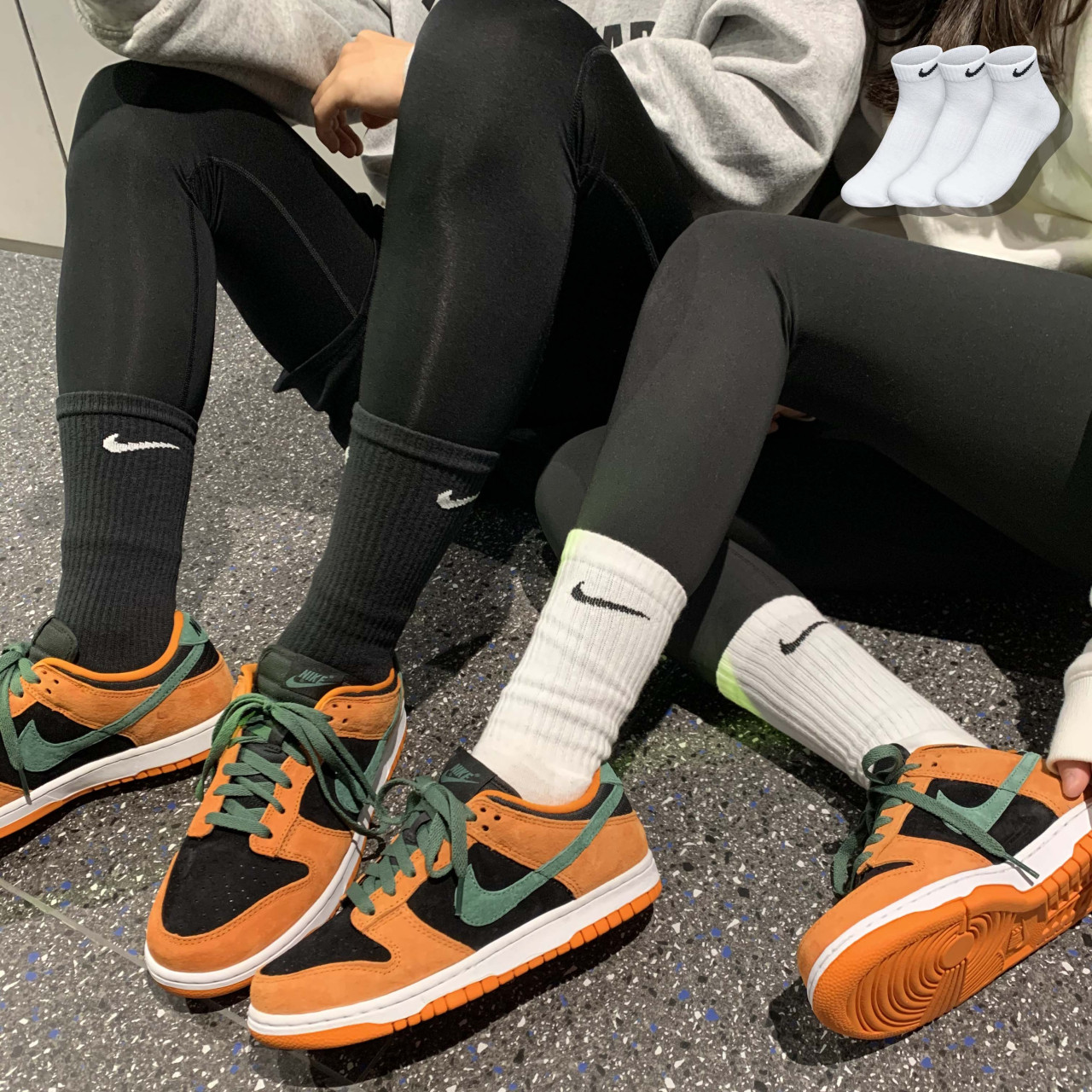 나이키 양말 스우시 에브리데이 쿠션 장목 중목 단목 크루 삭스