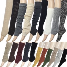 여성 니트 탁텔 수면 롱 발목 무릎 레그 워머 발토시 골프 양말