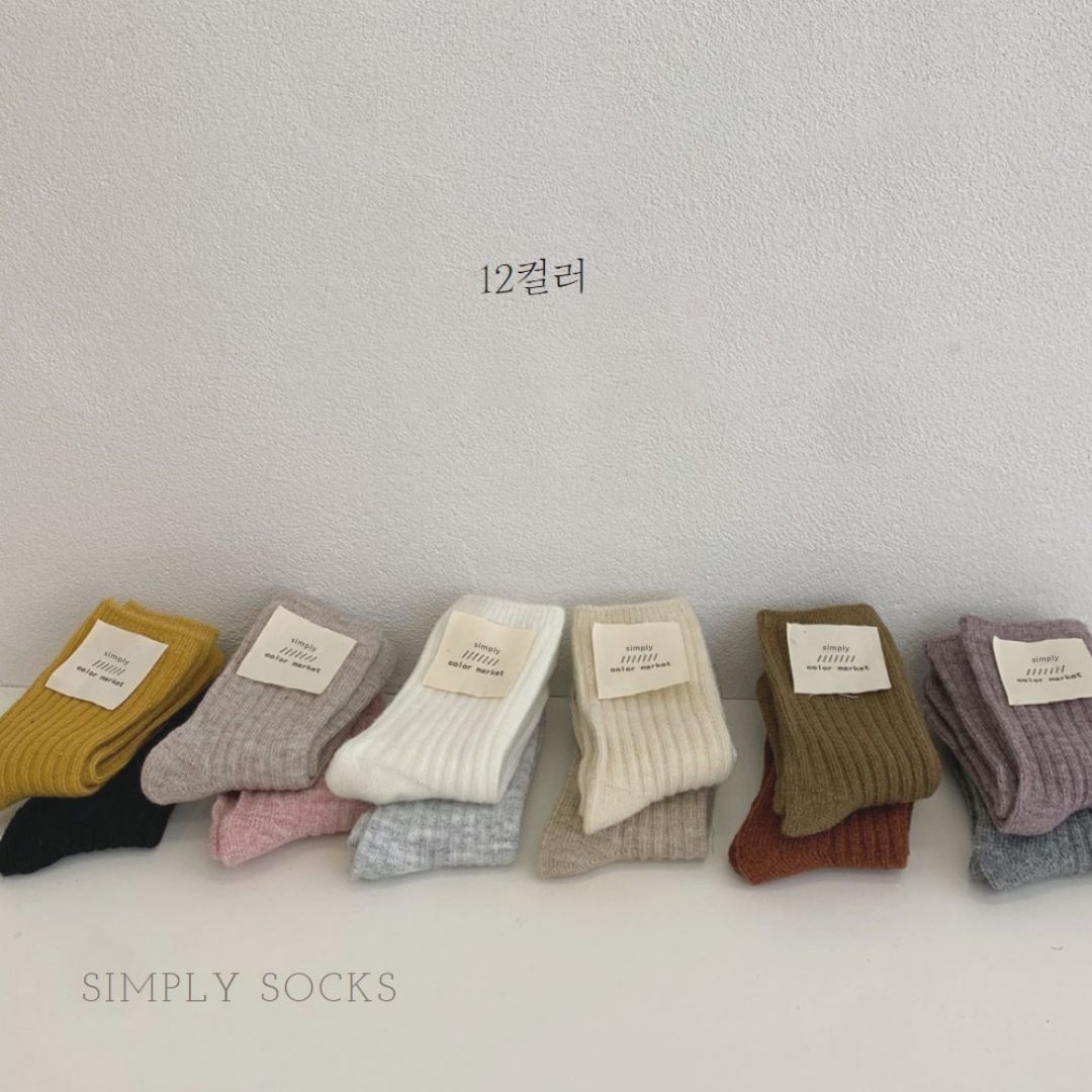 울 니트양말 캐시미어 골지 여성 중목양말 Slow Season Edition