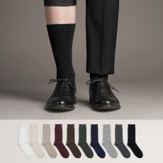 삭피엔스 프리미엄 54g 도톰한 남자 긴목 무지 신사 정장 양말 5켤레 세트