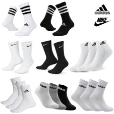 나이키 아디다스 스포츠양말 테니스 골프 러닝 헬스 양말 중목 단목 화이트 블랙 3P