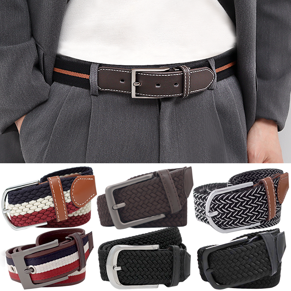 남자벨트 청바지 스판 꽈배기 골프 허리띠 고무줄
