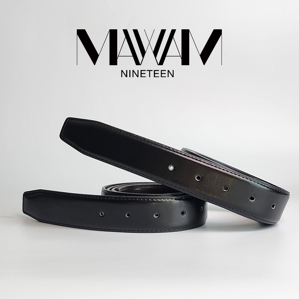 메이나인틴 남성 명품 교체용 양면 벨트끈 정장 허리띠 2.9cm