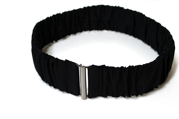 폭5cm 패딩용벨트(블랙 화이트 아이보리)밴딩벨트 와이드 주름셔링 스판 롱패딩벨트 코트용