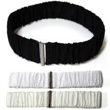 폭5cm 패딩용벨트(블랙 화이트 아이보리)밴딩벨트 와이드 주름셔링 스판 롱패딩벨트 코트용