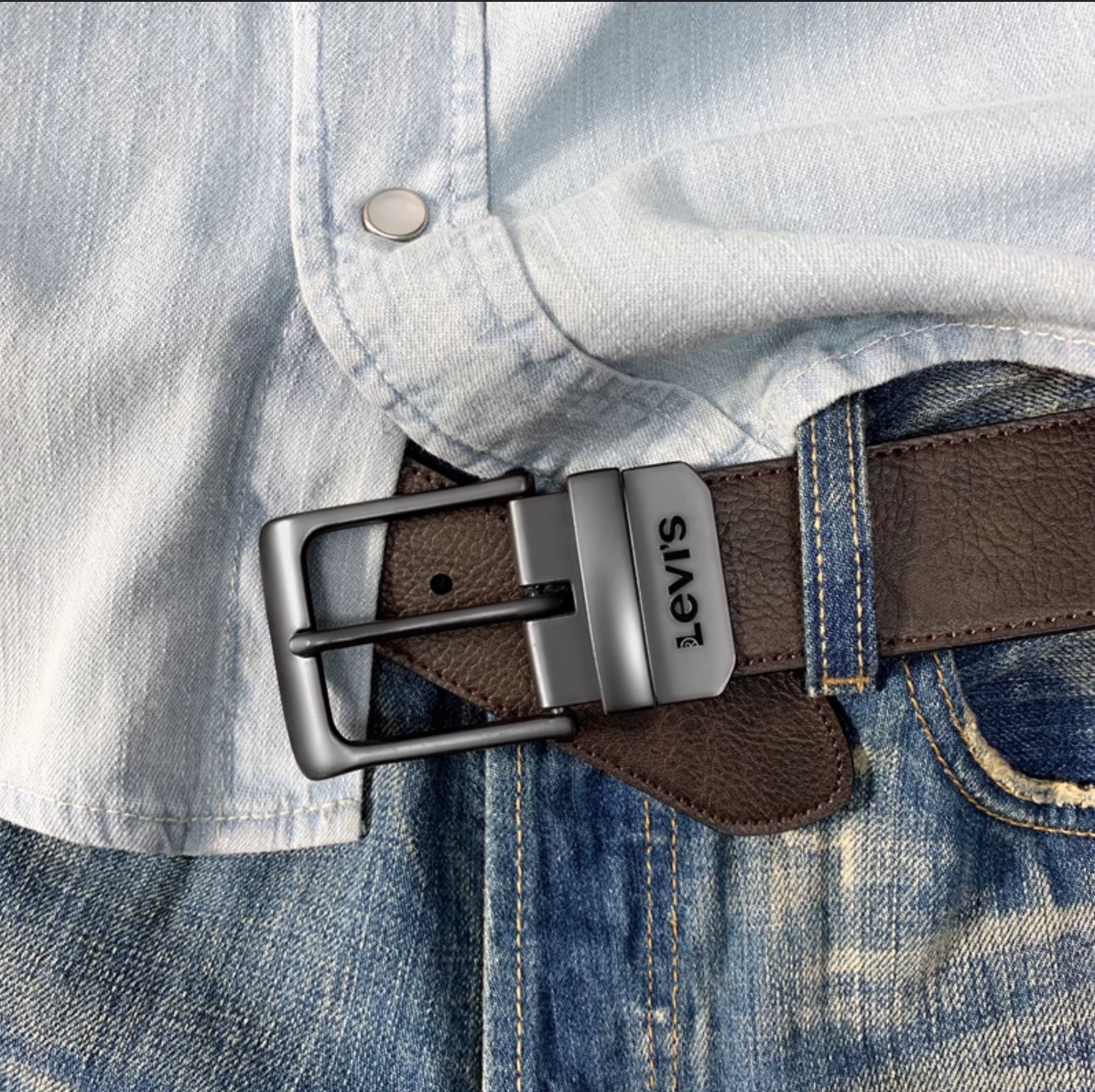 리바이스 벨트 남자 양면 가죽벨트 캐쥬얼 혁대 남성 정장 빈티지 캐쥬얼 청바지 버클 허리띠