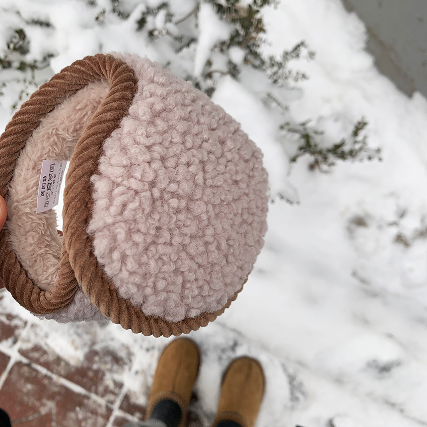 방한 귀마개 겨울 귀도리 털귀마개 이어머프 양털 접이식 귀덮개 퍼 이어워머 여성 남자