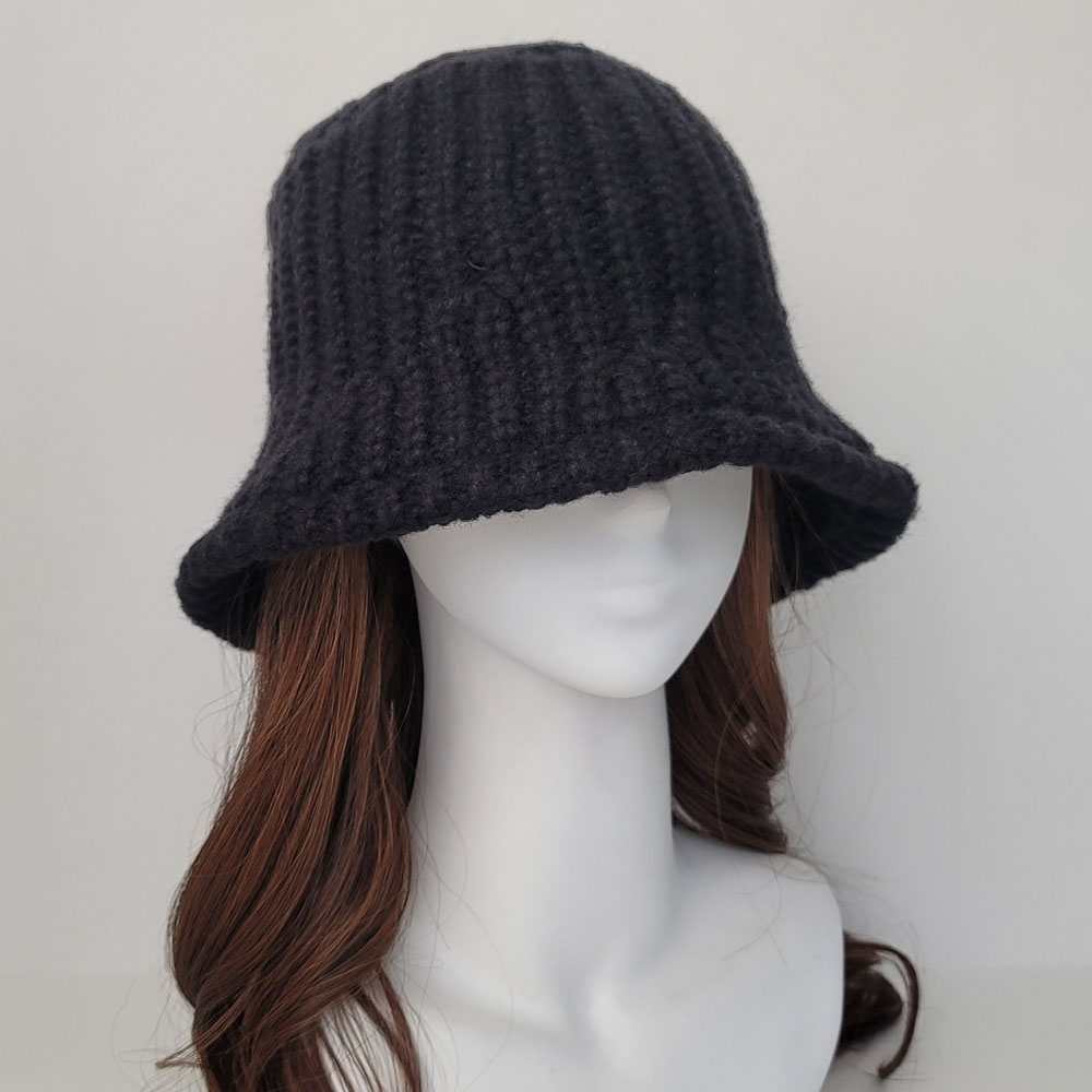 여성 니트모자 겨울 뜨개 동백이 털 산책 남자 여자 대두 벙거지 모자 버킷햇