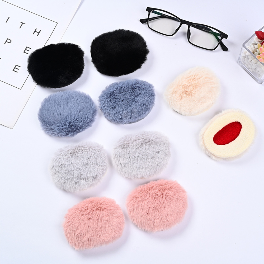 토끼털 끈없는 귀마개 방한 귀도리 똑딱이 귀덮개 겨울