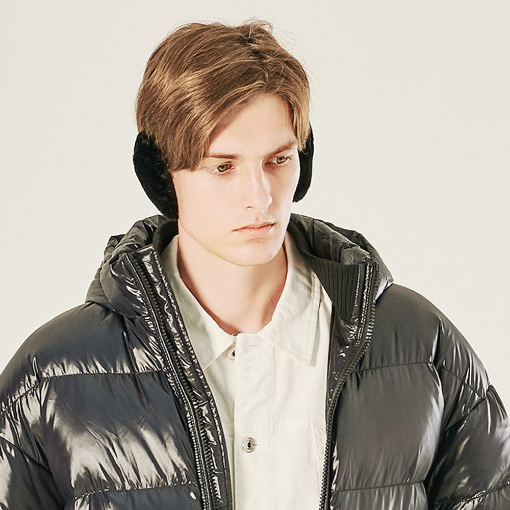 토끼털 끈없는 귀마개 방한 귀도리 똑딱이 귀덮개 겨울