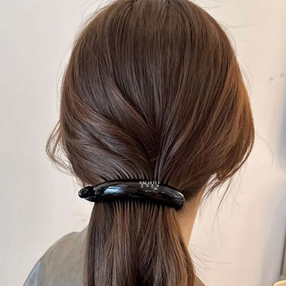 유광 포니테일집게핀 무광 긴머리 로우번 바나나핀