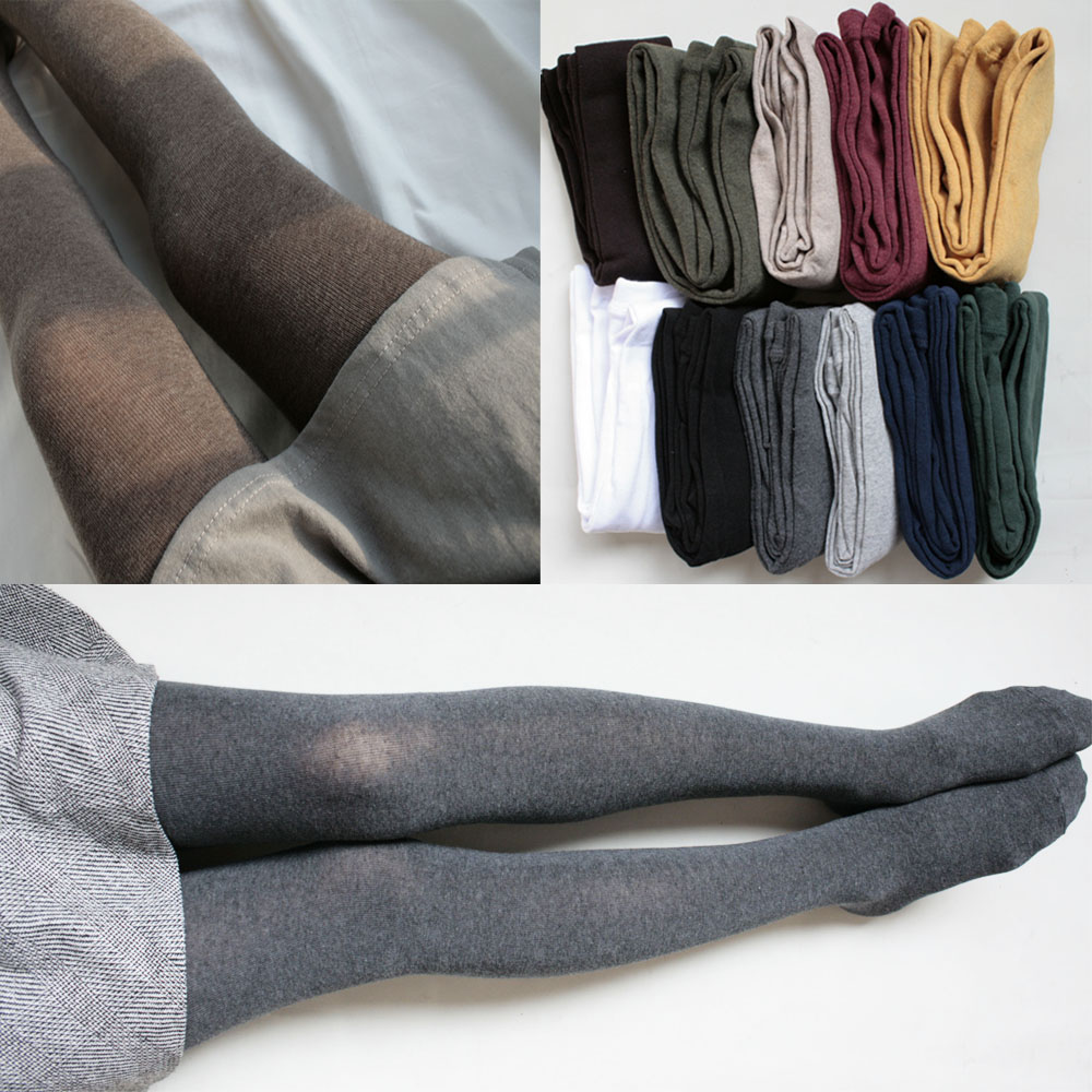 국산 면 타이즈 레깅스 겨울 유발 니트 기모 무지 꽈배기 골지 면스타킹 여자