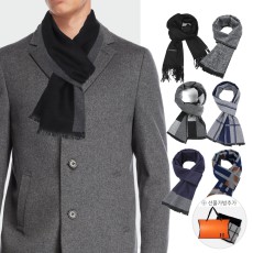 남자목도리 숏 정장 머플러 커플 캐시미어 울 체크 겨울 선물