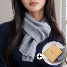 쁘띠머플러 숏 목도리 커플목도리 남성 여성 니트 겨울 짧은 미니 선물포장 이니셜 자수가능