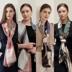 [엘르] 간절기 롱 실크 스카프 택1