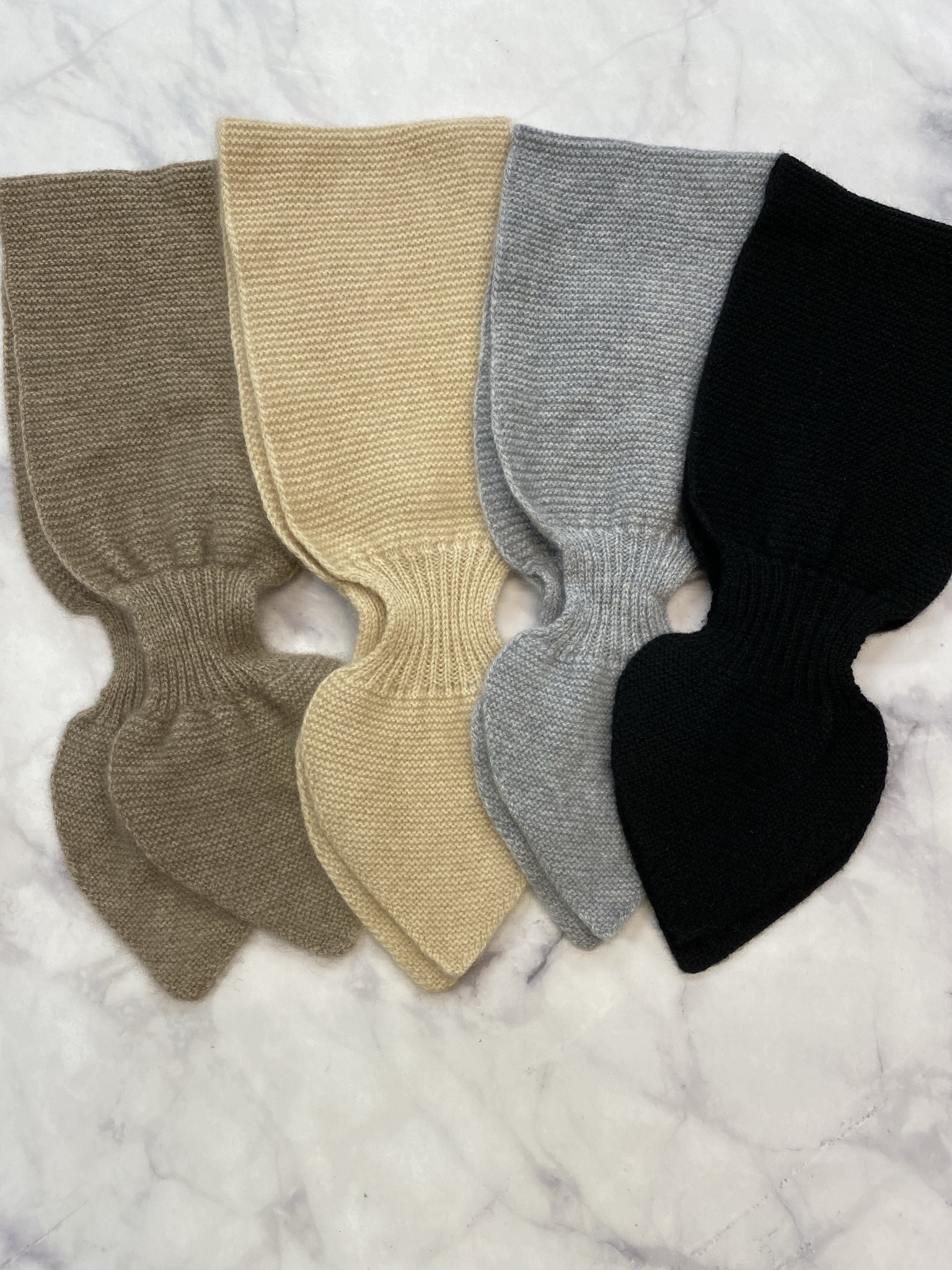 [몽벨라] 몽골 캐시미어 100% 얇고 간단한 쁘띠머플러 네키목도리