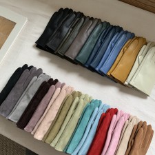 (백화점 납품) 천연 스웨이드 기모 여성 가죽 장갑 겨울장갑 스마트폰 터치 손가락 장갑