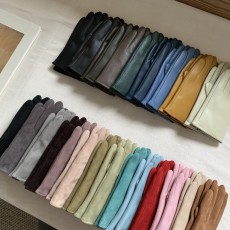 (백화점 납품) 천연 스웨이드 기모 여성 가죽 장갑 겨울장갑 스마트폰 터치 손가락 장갑