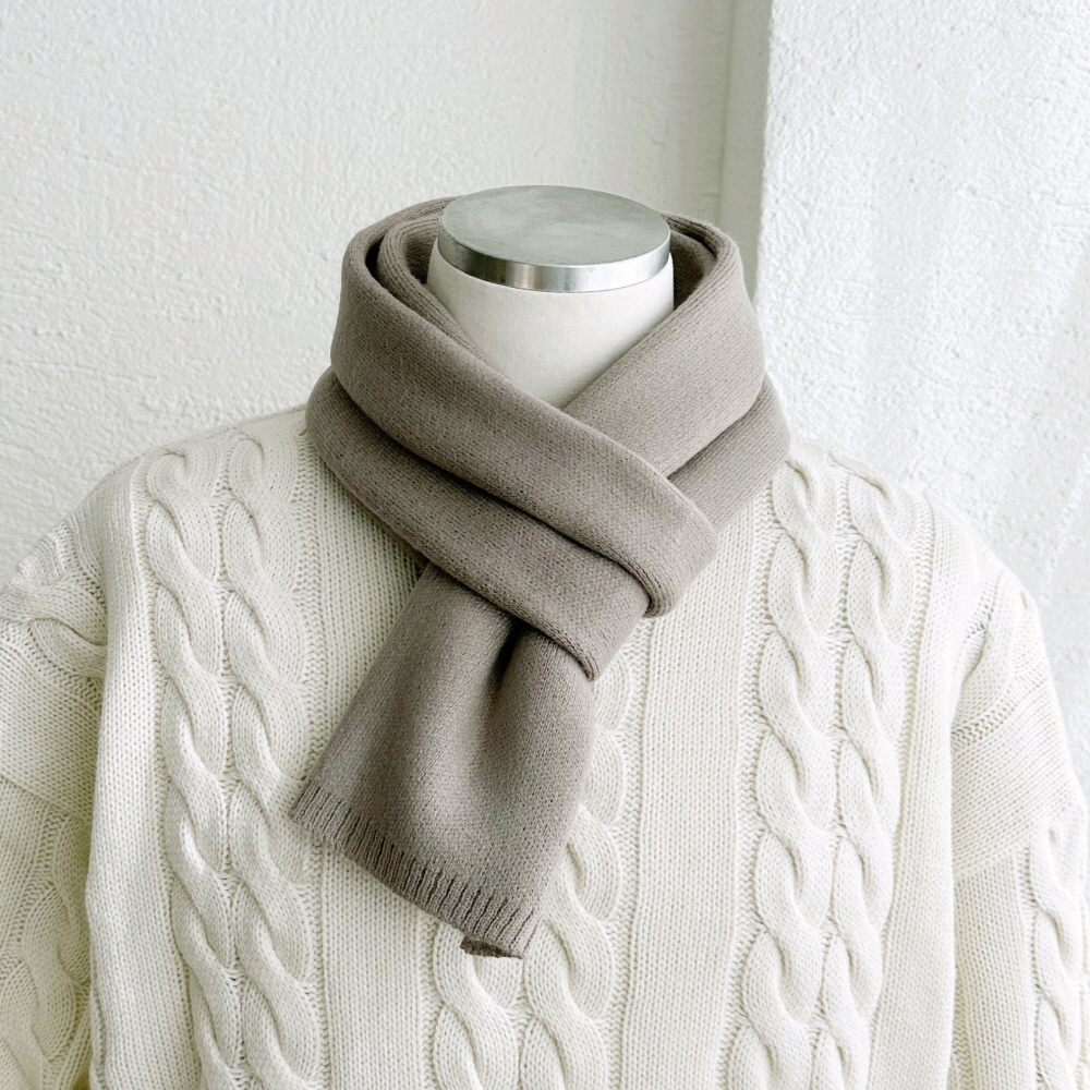 목도리 남자 여자 목도리 커플 쁘띠 미니 겨울 니트 울터치 짧은 숏 부드러운 머플러