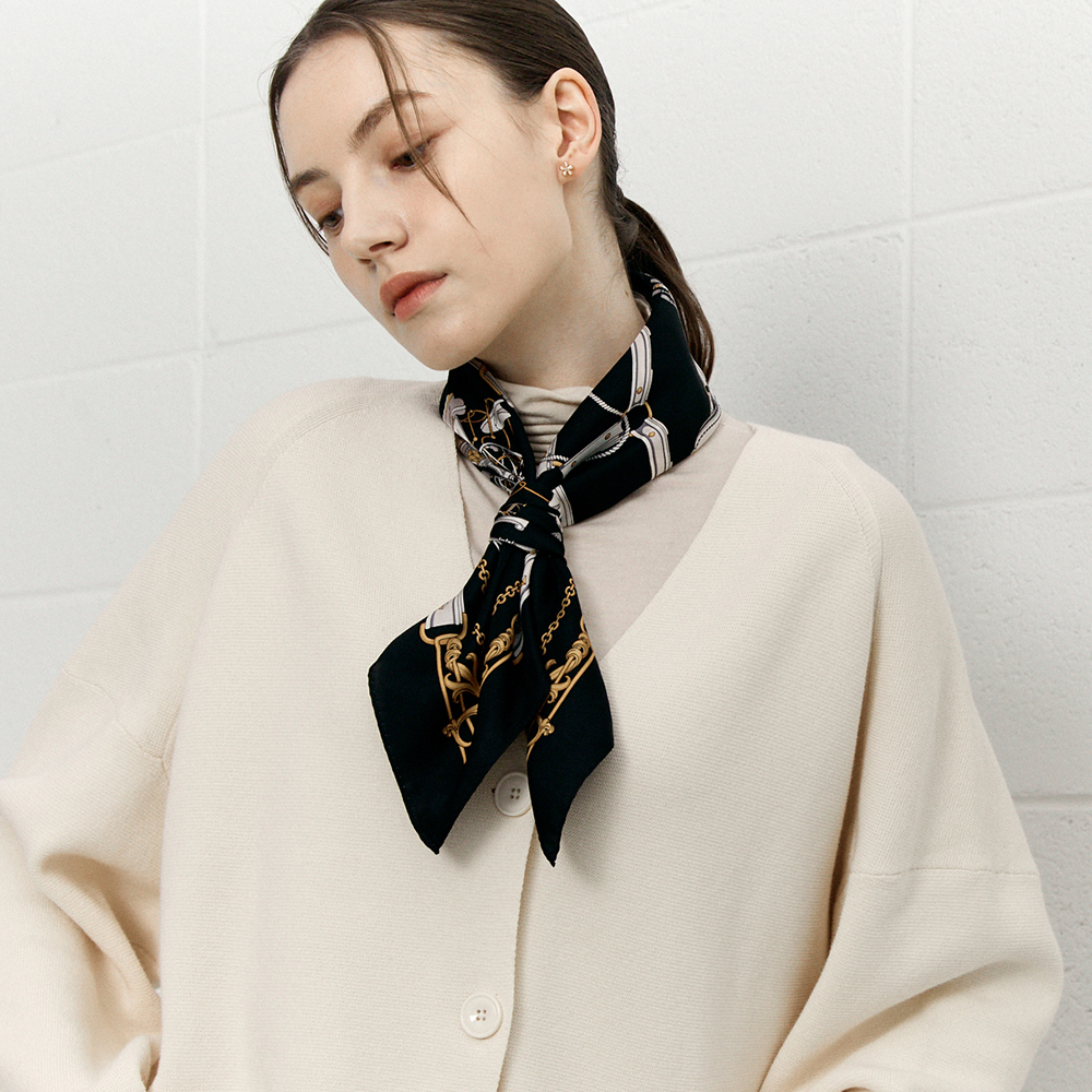 [엘르] 데일리 실크 쁘띠 미니스카프 택1