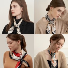 [엘르] 데일리 실크 쁘띠 미니스카프 택1