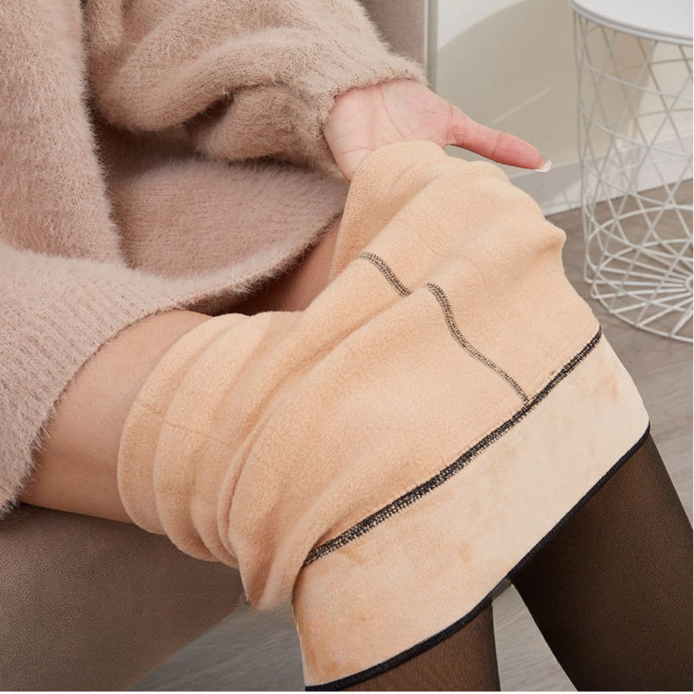 [1+1] 착시스타킹 시스루 살색 기모 검스 페이크 스타킹 골프