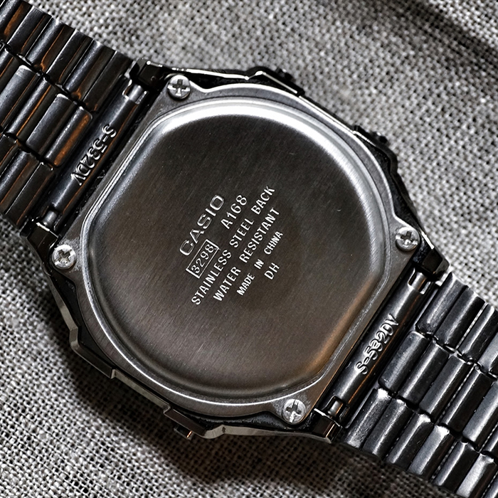 카시오 빈티지 블랙 크롬 메탈시계 A168WGG A168WA 1B 1A 레트로 사각 전자