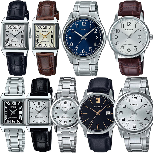 카시오 손목시계 남성여성 전자명품 LTP-V007L-7B1 7E1 가죽 LTP-V007D