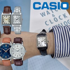 카시오 손목시계 남성여성 사각 LTP-V007L-7E1 7B1 가죽 LTP-V007D