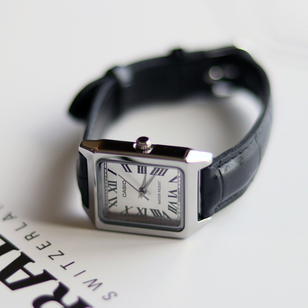 카시오 탱크 스퀘어 로마 사각 가죽시계 7종