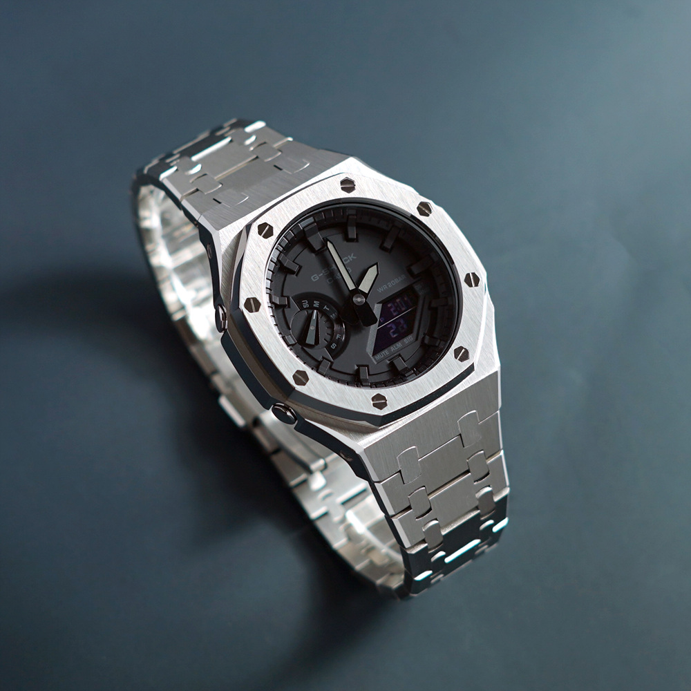 지샥 지얄오크 오리지널 풀메탈 커스텀 블루투스 터프솔라 전자손목시계