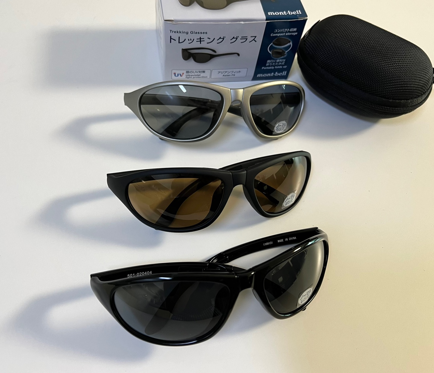 [국내배송] 몽벨 선글라스 트레킹 접이식 경량 러닝 썬글라스 케이스 포함 1109131