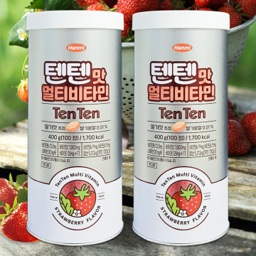 1+1 한미약품 텐텐 영양제 멀티 비타민 어린이 청소년 대용량 100정